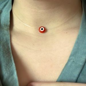 Floating evil eye necklace